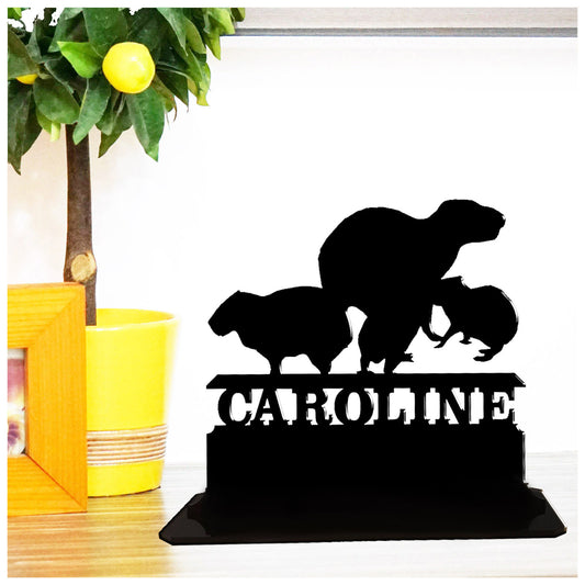 Acrylic personalized capybara themed gift ideas for capybara lovers. Standalone keepsake ornaments.