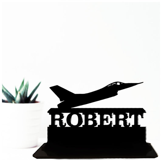 Acrylic personalised F16 Fighter Plane Gift Ideas. Standalone keepsake ornaments.