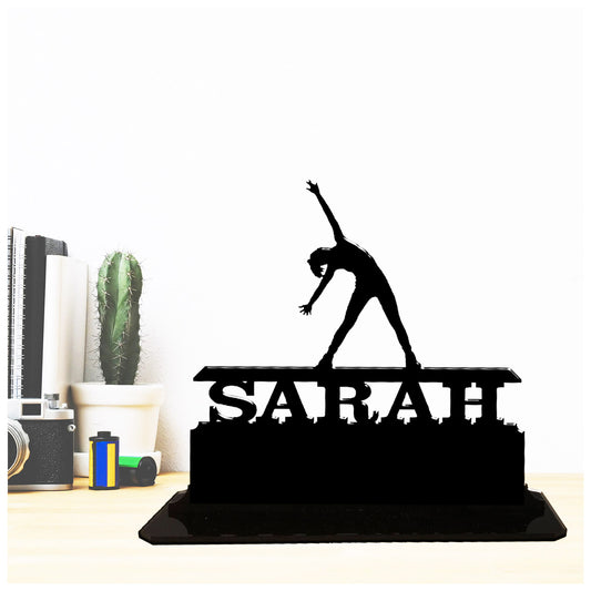 Personalised acrylic workout gifts for her. This standalone present is an anniversary keepsake ornamental plaque.