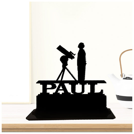 Personalised acrylic astronomy stargazing gift for him and her. This standalone present is keepsake ornamental plaque for archers.