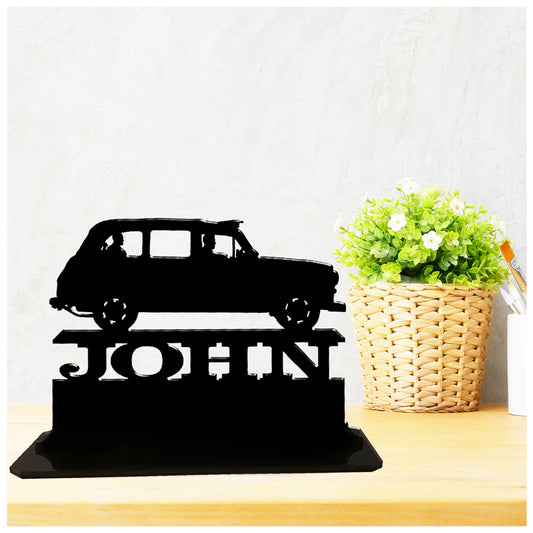 Acrylic personalized gifts for black cab drivers. Standalone keepsake ornaments.