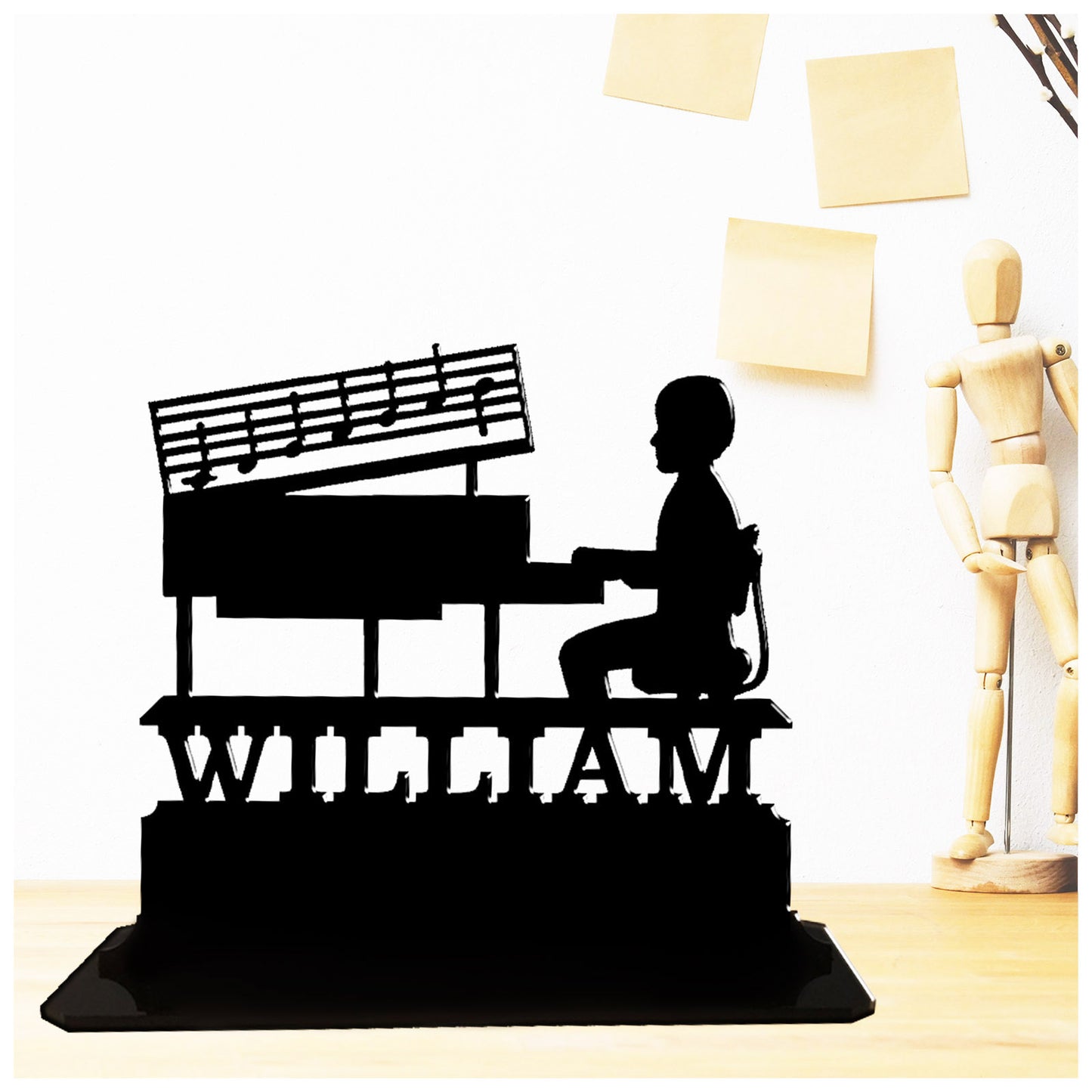 Personalised gift for boy piano player.