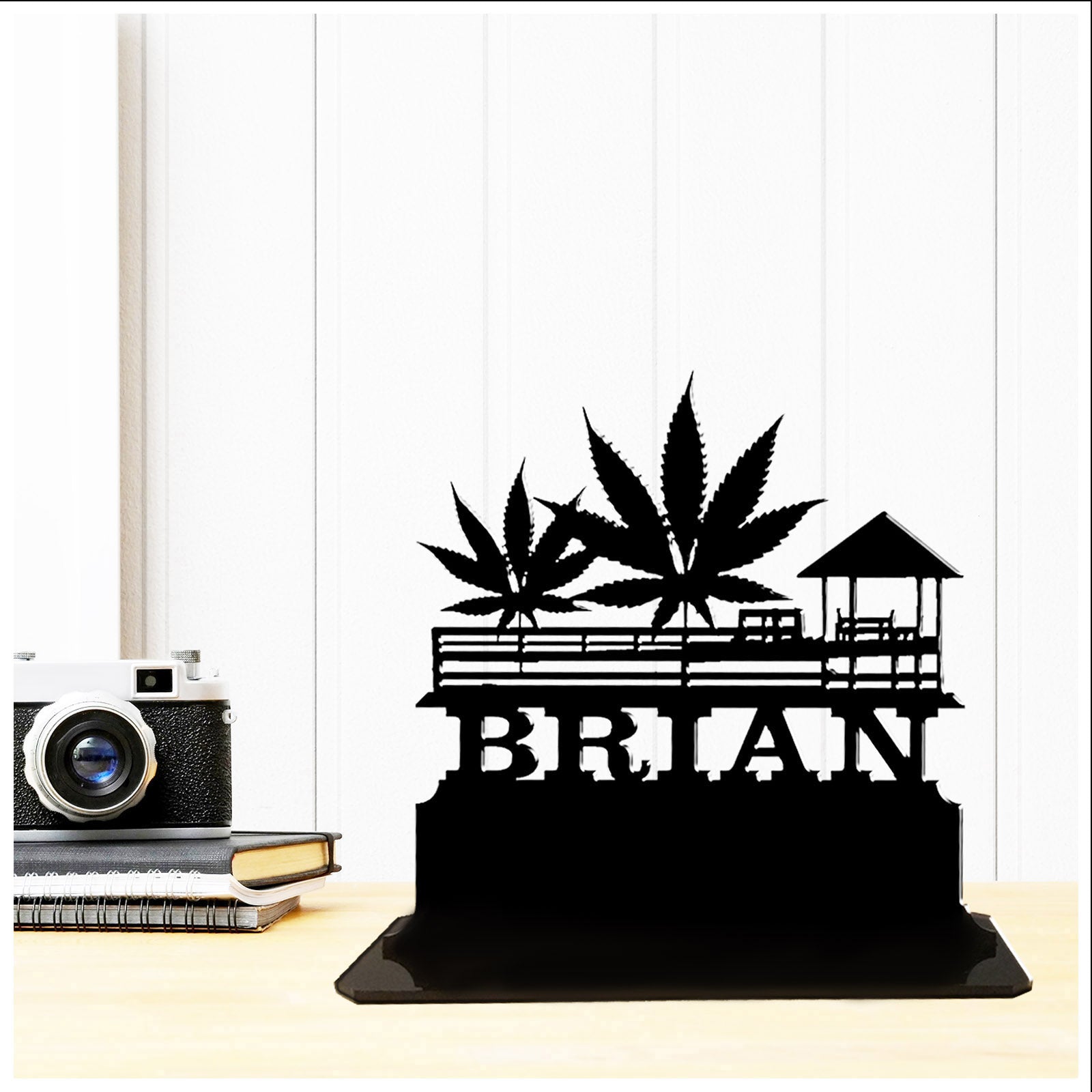 Acrylic personalized cannabis weed gift idea. Standalone keepsake ornaments.