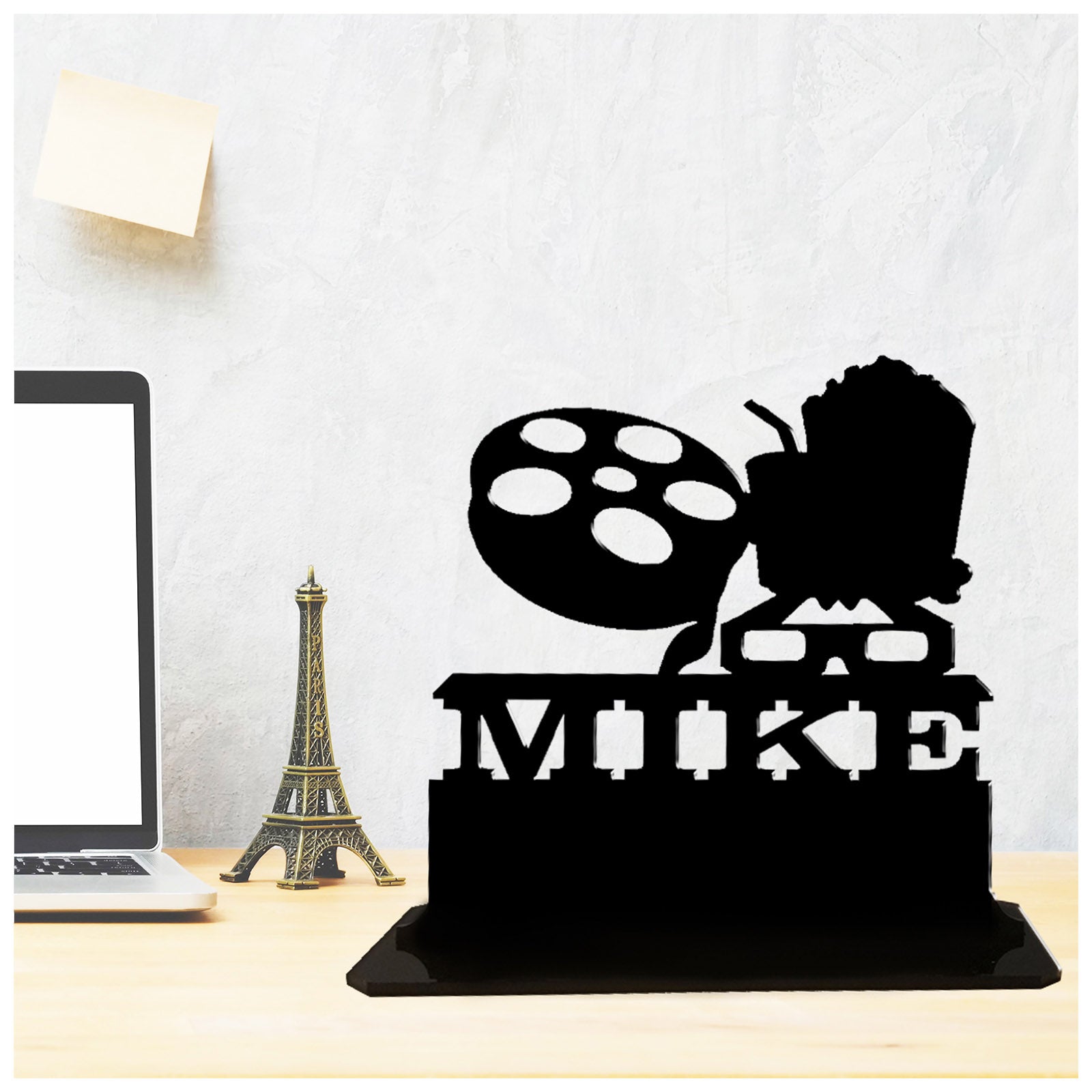 Acrylic personalized cinema themed gift ideas for movie lovers. Standalone keepsake ornaments.