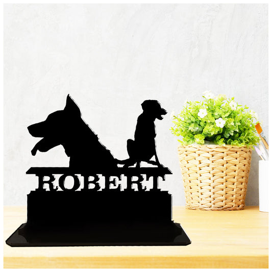 Acrylic personalized gift ideas for dobermann dog owners and lovers. Standalone keepsake ornaments.