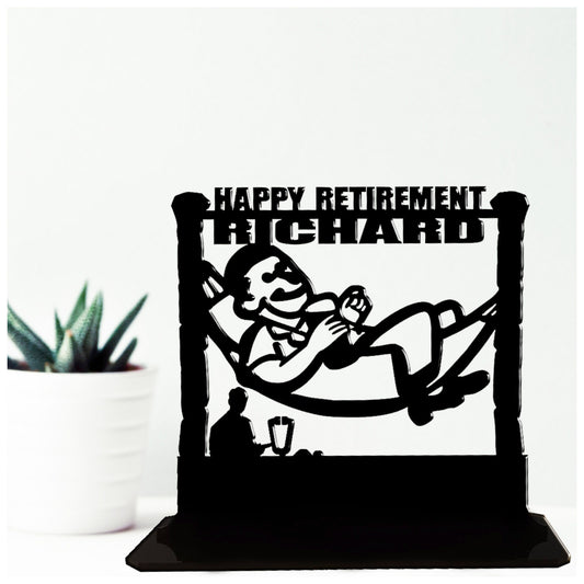 Acrylic personalized funny retirement gifts for doctors. Standalone keepsake ornaments.