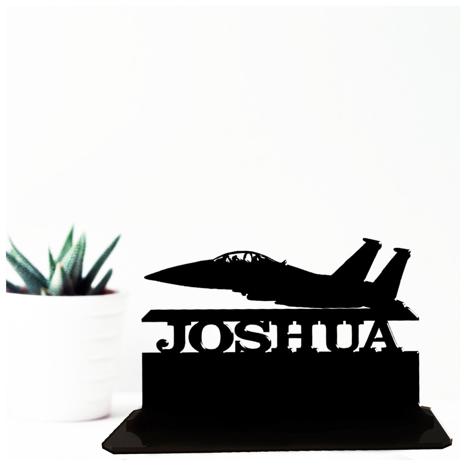 Acrylic personalised F15 Fighter Plane Gift Ideas. Standalone keepsake ornaments.