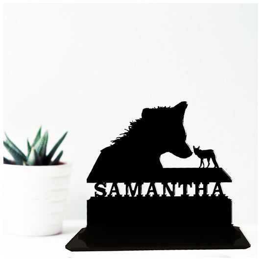 Acrylic personalized gift ideas for fox lovers. Standalone keepsake ornaments.