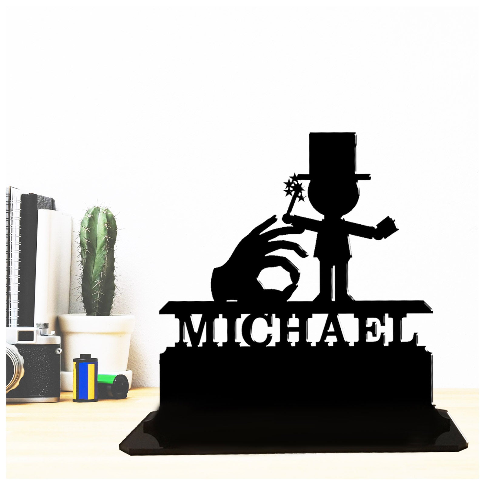 Acrylic personalized gift ideas for magicians. Standalone keepsake ornaments.