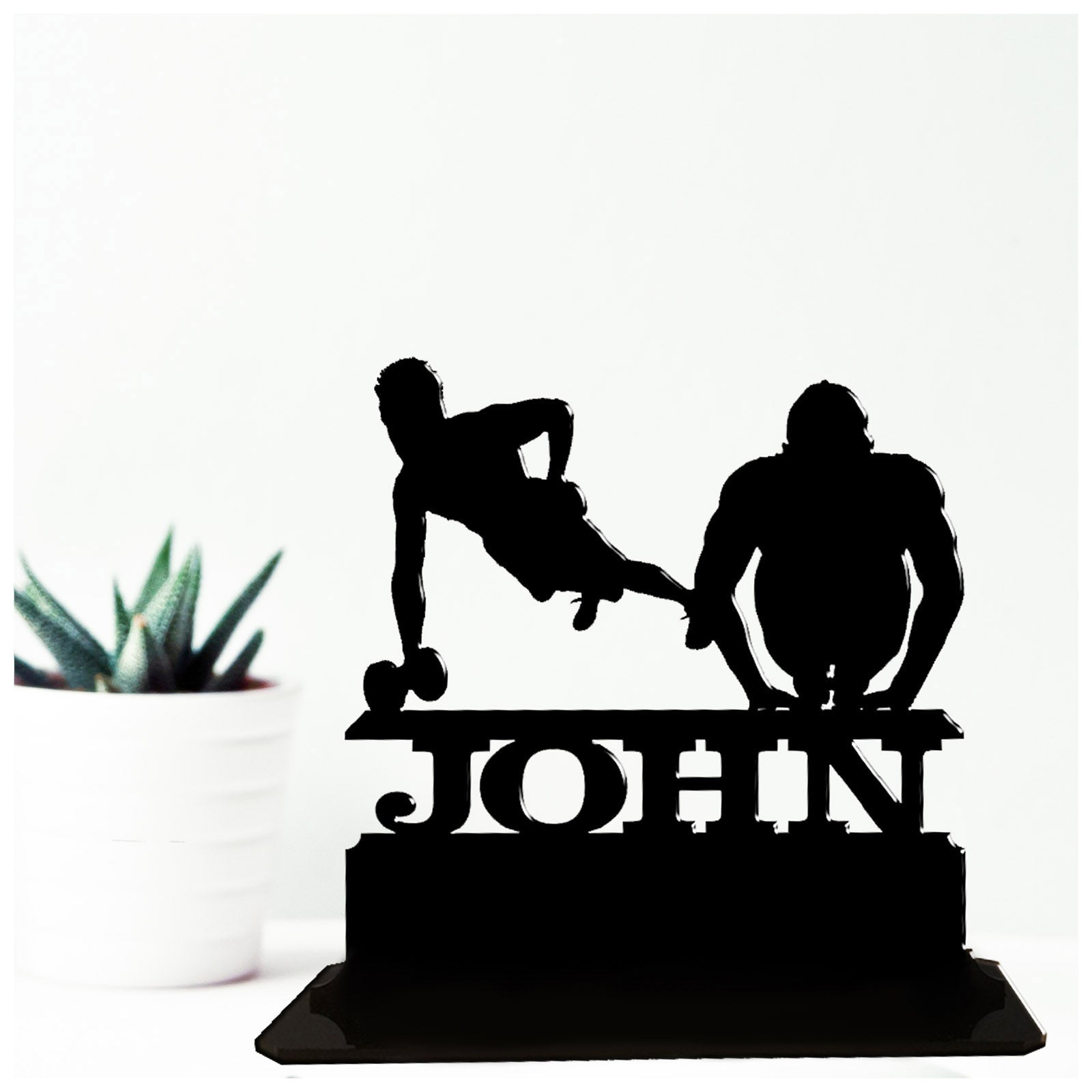 Personalised acrylic gym themed gifts for men that work out keepsake ornament