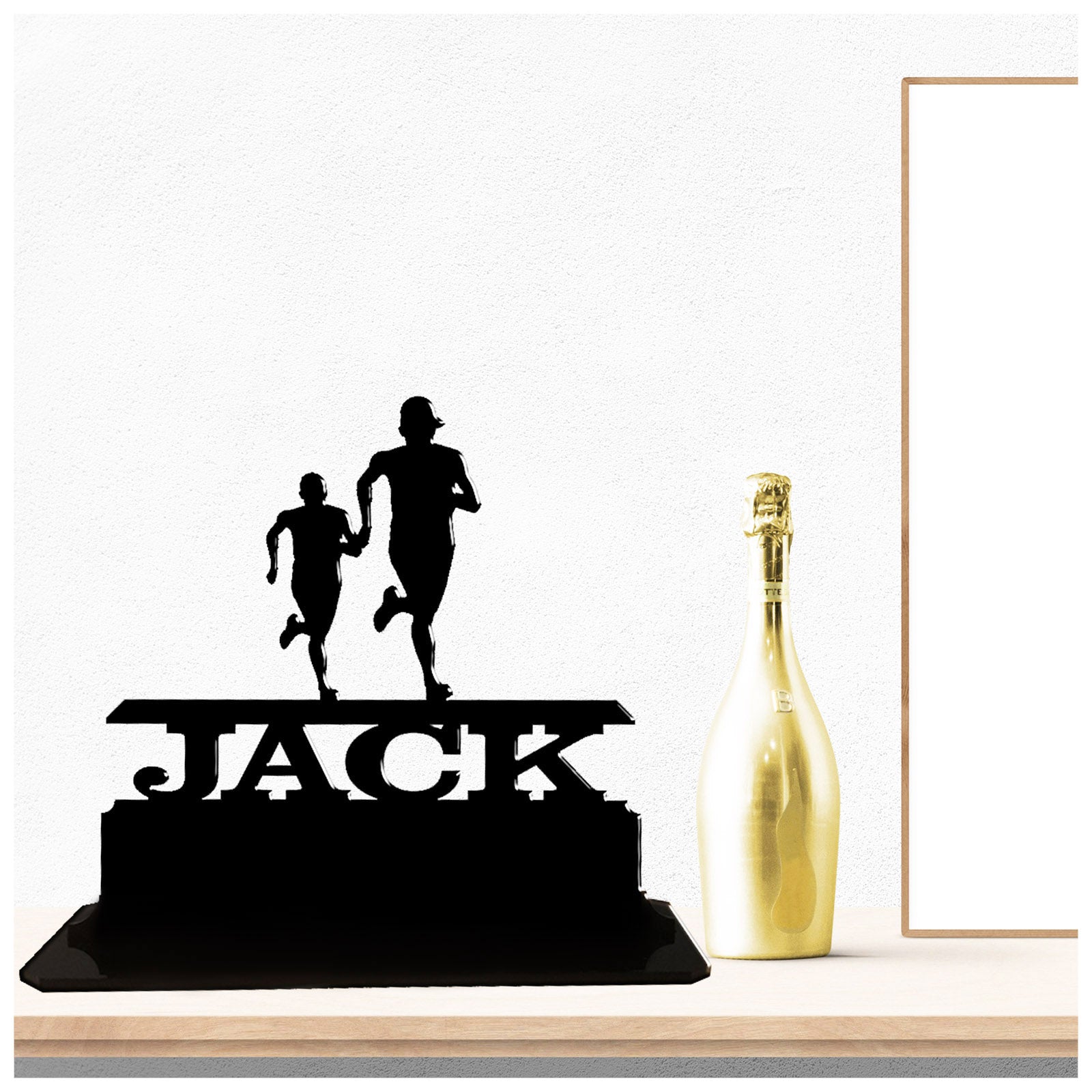 Personalised acrylic gifts for men who like to run keepsake ornament