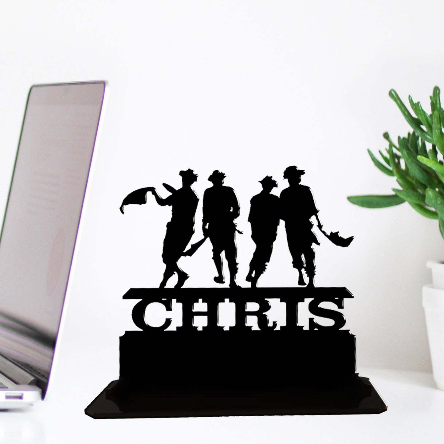 Acrylic personalized morris dancer gift idea. Standalone keepsake ornaments.