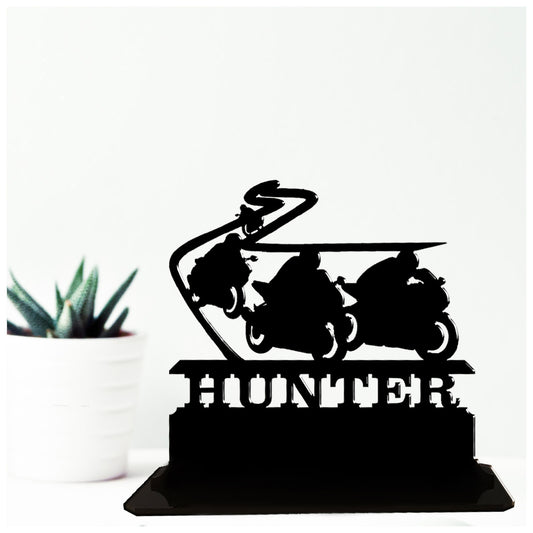 Personalised acrylic motorcycle racing gifts keepsake ornament