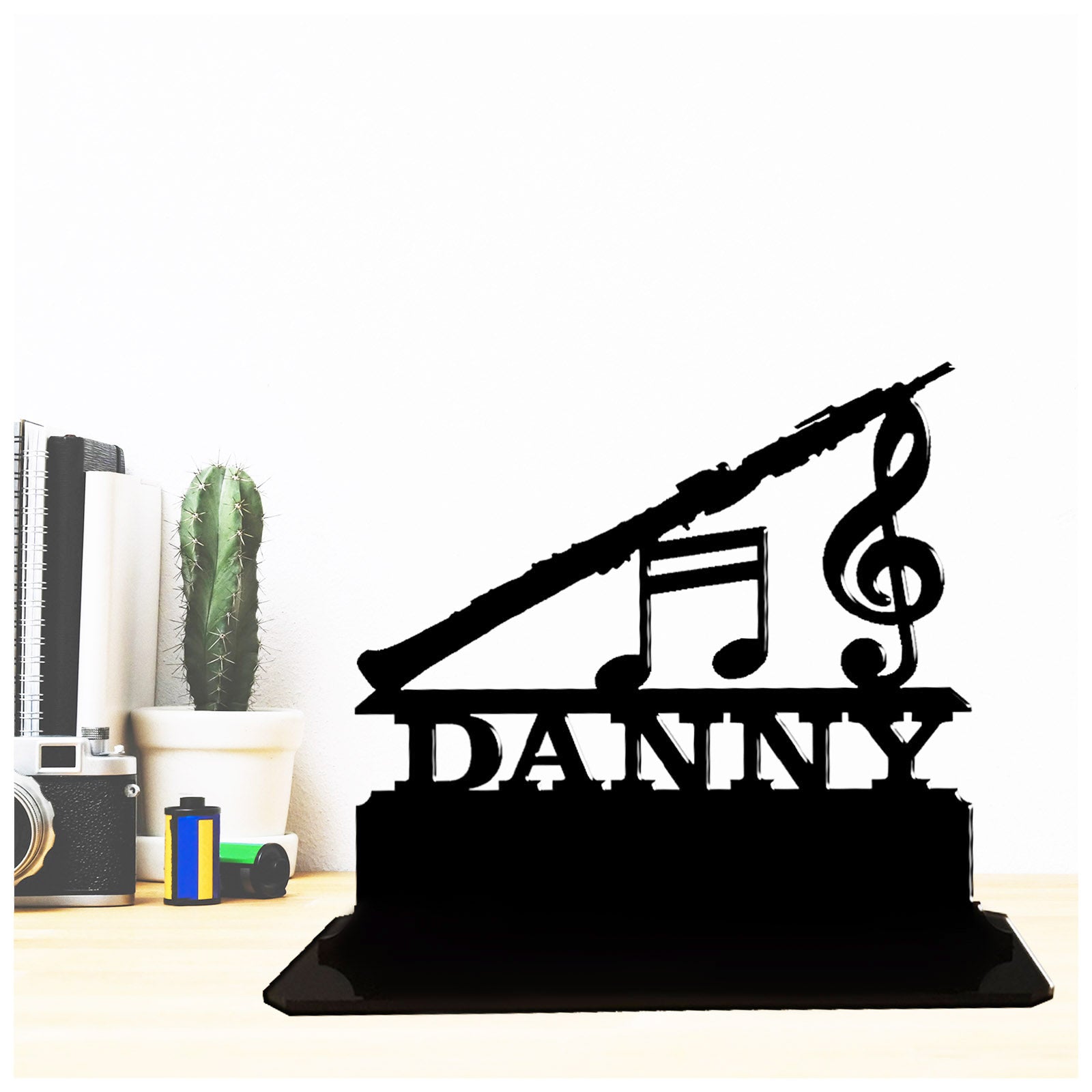 Acrylic personalised gift ideas for oboe players. Standalone keepsake ornaments.