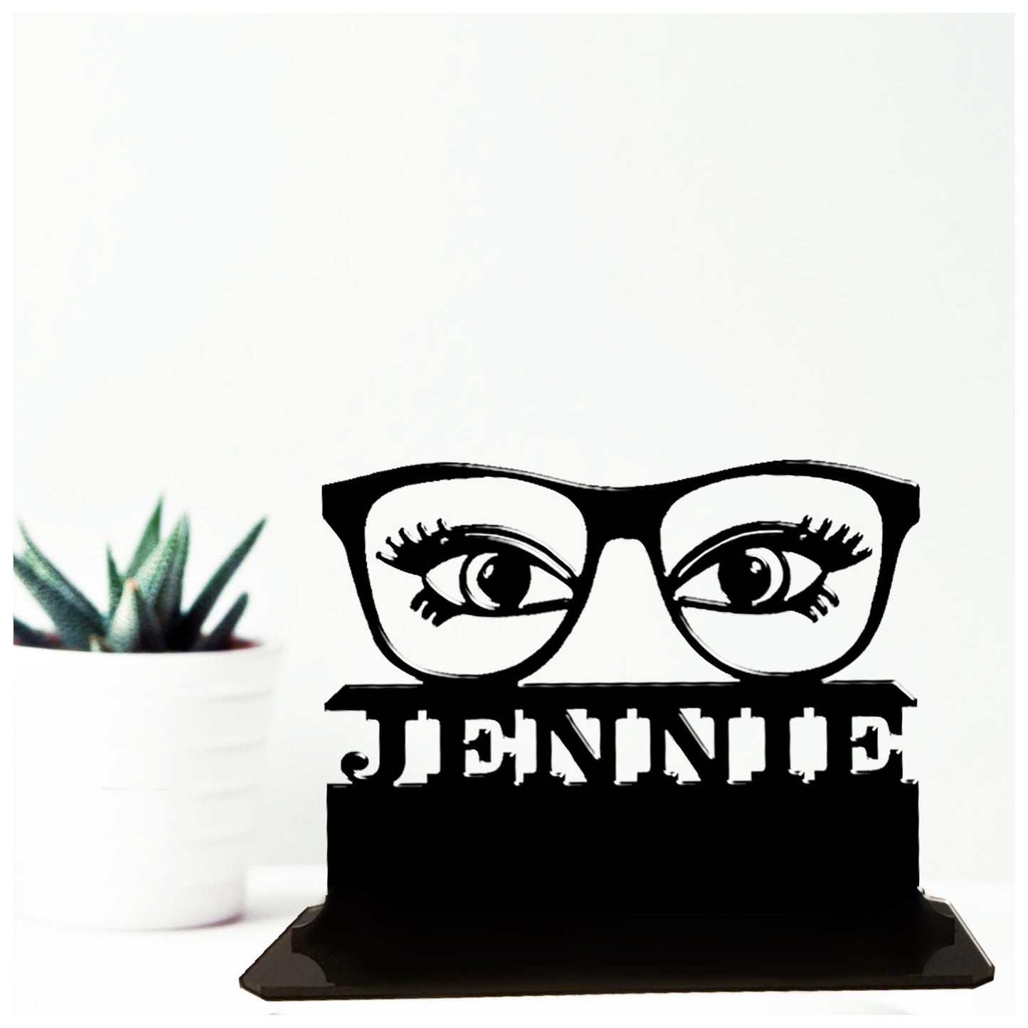 Acrylic unique personalised optometrist graduate and optician gift ideas. Standalone keepsake ornaments.