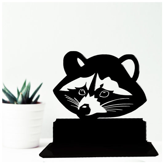 Acrylic personalized gift ideas for raccoon lovers. Standalone keepsake ornaments.