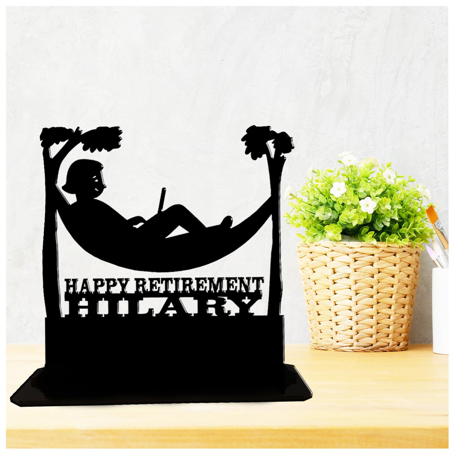 Beach Themed Woman On Hammock Funny Retirement Gift