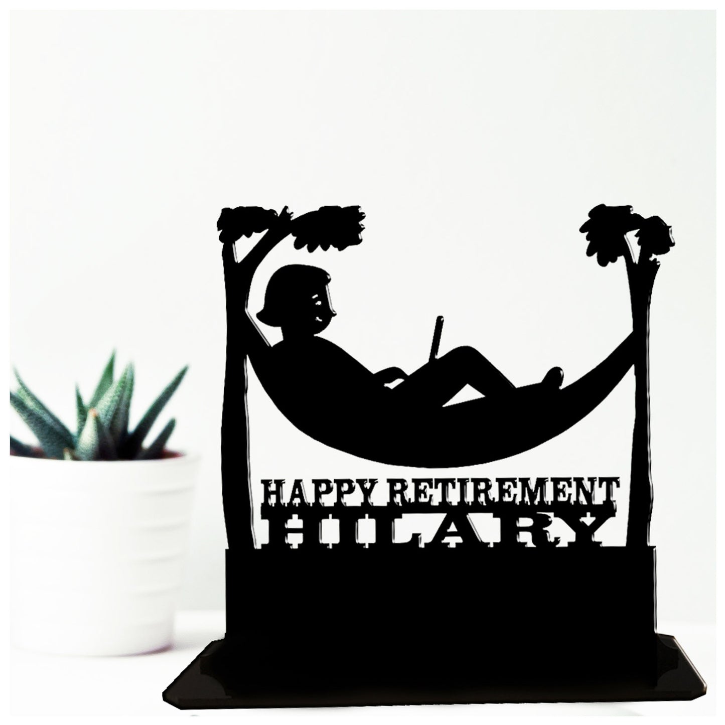 Beach Themed Woman On Hammock Funny Retirement Gift