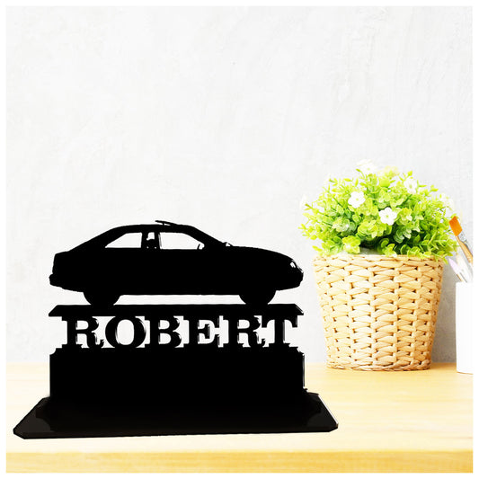 Acrylic personalised British vintage 80s Sierra car gift idea for owners and enthusiasts. Standalone keepsake ornaments.