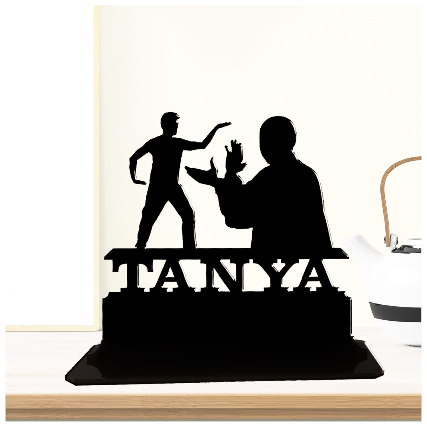 Acrylic unique personalised gifts for tai chi lovers. Standalone ornament.