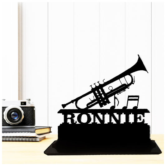 Acrylic personalised best gift ideas for trumpetists trumpet players. Standalone keepsake ornaments.