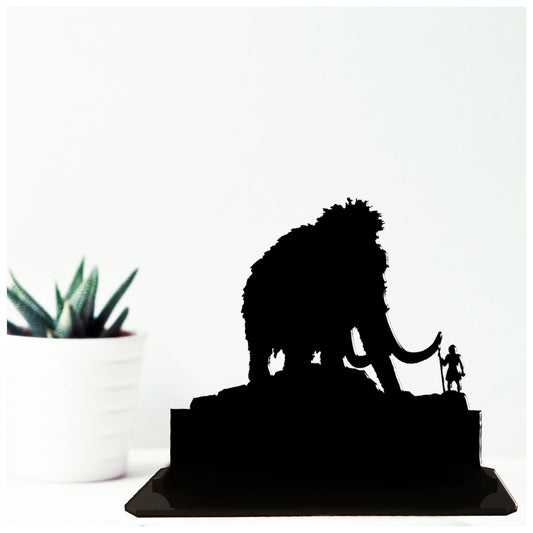 Acrylic personalized gift ideas for woolly mammoth lovers. Standalone keepsake ornaments.